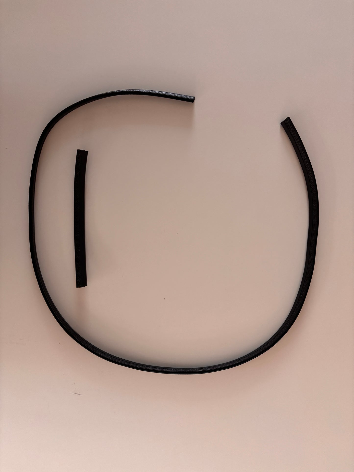 Klemprofiel pvc/rubber 1-2 mm kraal incl. uitloop deel (kaprubber)