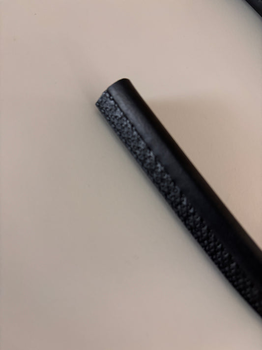 Klemprofiel pvc/rubber 1-2 mm kraal incl. uitloop deel (kaprubber)